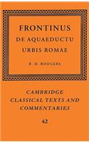 Frontinus: de Aquaeductu Urbis Romae