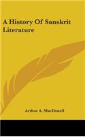 History Of Sanskrit Literature