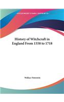 History of Witchcraft in England from 1558 to 1718 (1911)