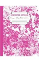 Composition Notebook College Ruled 8.5 x 11 in 110 Pages