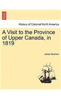 Visit to the Province of Upper Canada, in 1819