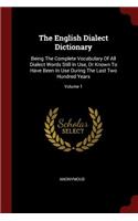 The English Dialect Dictionary