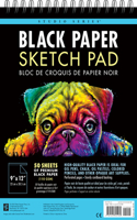 Studio Series Black Paper Sketch Pad 9 X 12 Inches (50 Perforated Sheets)