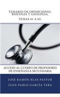 Temario de Oposiciones. Biologia y Geologia. Temas 61 a 65.