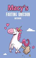 Macy's Farting Unicorn Notebook