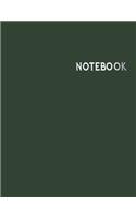 Notebook: Classic Notebook - Large (8.5 x 11 inches) -: 100 Pages - SILVER writing