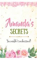 Amanda's Secrets personalized name notebook for girls and women