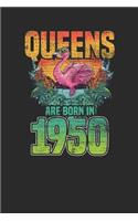 Queens Are Born In 1950: Graph Paper Notebook - Birthday Gift or Anniversary Gift Idea