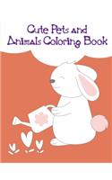 Cute Pets and Animals Coloring Book