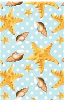 Bullet Journaling Notebook Starfish & Seashells: 5mm Dotted Grid with Index and Numbered Pages