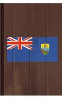 South Georgia Flag Journal Notebook: Blank Lined Ruled for Writing 6x9 110 Pages