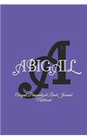 Abigail Personalized Lined Journal Notebook