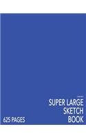 Clear Navy Super Large Sketchbook: Big Softcover Sketchbook, 625 Pages, Giant Sketchbook, Large Sketchbook for Drawing: Big Softcover Sketchbook, 625 Pages, Giant Sketchbook, Large Sketchbook for Drawing