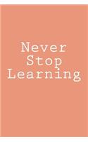 Never Stop Learning: Notebook