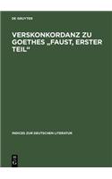 Verskonkordanz Zu Goethes Faust, Erster Teil