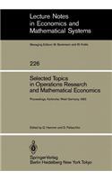 Selected Topics in Operations Research and Mathematical Economics