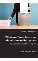 What We Don't Measure about Human Resources: (English)