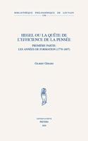 Hegel ou la quête de l'efficience de la pensée