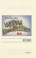Vintage Lined Notebook Greetings from White Mountains