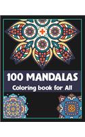 100 Mandalas Coloring book for All