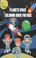 Planets space coloring book for kids