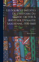 Les Sources Inédites De L'histoire Du Maroc De 1530 À 1845. 1. Sér. Dynastie Saadienne, 1530-1660; Volume 1