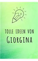 Tolle Ideen von Giorgina: Kariertes Notizbuch mit 5x5 Karomuster für deinen Vornamen