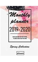 Monthly Planner 2019 - 2020 Spring Collection: Financial planner organizer book 2019 - 2020, Yearly Monthly Weekly & Daily planner, Happy to personal Monthly planner