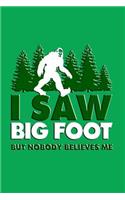 I Saw Big Foot But Nobody Believes Me: Great Journal for Bigfoot Believers.