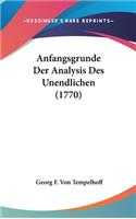 Anfangsgrunde Der Analysis Des Unendlichen (1770)