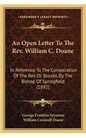 An Open Letter To The Rev. William C. Doane