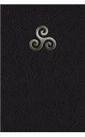 Monogram Triskele (Neopaganism) Notebook