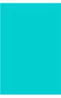 Journal Dark Turquoise Color Simple Plain Turquoise