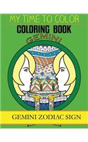 Gemini Zodiac Sign - Adult Coloring Book