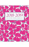 Semesterplaner 2018-2019: Oktober 2018 - September 2019: 19 x 23 cm: Wassermelone 4190