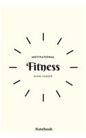 Motivational journal Fitness encourage to set your goals and work hard to make you feel better about yourself