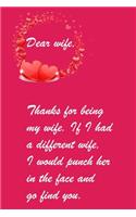 Dear Wife, Thanks For Being My Wife