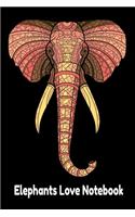 Elephants Love Notebook