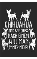 Chihuahua Chips: Notizbuch/Tagebuch/Aufgabenheft/120 Seiten/Karierte Seiten,6x9 Zoll
