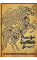 Powerful Gratitude Journal: Powerful 2-Year Daily Gratitude Journal/Notebook/Workbook, 365 Days of Gratitude Journal for Youth, Women, Men...(Gratitude/Record/Reflect)