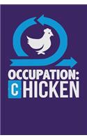 Occupation: Chicken: Dark Purple, Blue & White Design, Blank College Ruled Line Paper Journal Notebook for Project Managers and Their Families. (Agile and Scrum