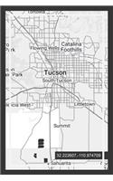 Weekly Planner: Book with Tucson Arizona Map Cover Design ( USA )