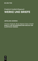 zeitgenössischen Drucke von Klopstocks Werken