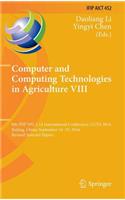 Computer and Computing Technologies in Agriculture VIII: 8th Ifip Wg 5.14 International Conference, Ccta 2014, Beijing, China, September 16-19, 2014, Revised Selected Papers
