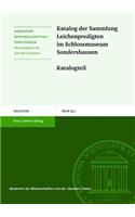 Katalog Der Sammlung Leichenpredigten Im Schlossmuseum Sondershausen