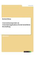 Unternehmensportale als Unterstützungsfunktion für die betriebliche Beschaffung