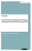 Unterweisung zur Prüfung des Posteingangs (Kaufmann/ Kauffrau für Büromanagement)