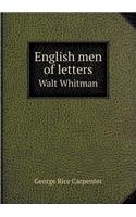 English Men of Letters Walt Whitman