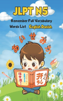 JLPT N5 Remember Full Vocabulary Words List - English Danish