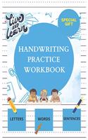 Handwriting Practice Workbook: Cursive Handwriting Workbook for Kids 3-in-1 Letters, Words, Sentences & Week Planner Gift